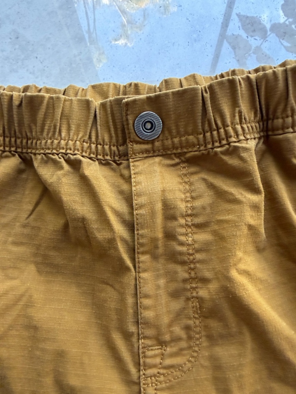 Prana women’s Mustard Elastic Waist Shorts - Picture 2 of 6